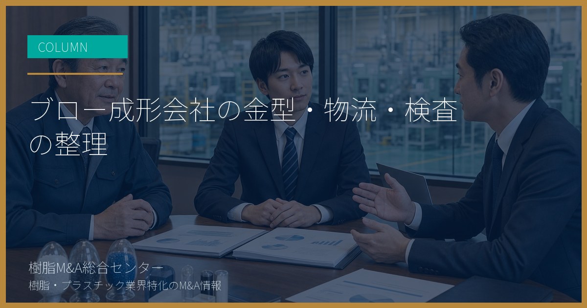 ブロー成形会社の金型・物流・検査の整理